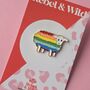 Rainbow Sheep Enamel Pin Badge, thumbnail 1 of 4