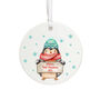Personalised Baby's First Christmas Penguin Porcelain Christmas Bauble, thumbnail 5 of 5