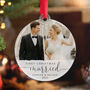 Personalised First Christmas Married Photo Decoration, thumbnail 8 of 9