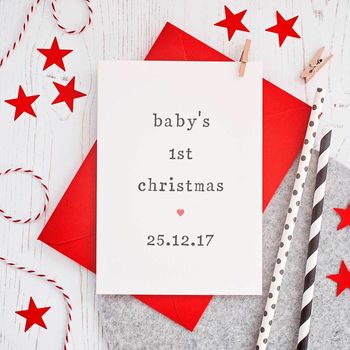 Personalised Baby's 1st Christmas Card, 3 of 3