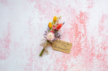 Will You Be My Bridesmaid Dried Flower Posy, 2 of 3