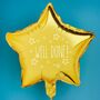 20' Well Done Gold Star Foil Balloon, thumbnail 1 of 2
