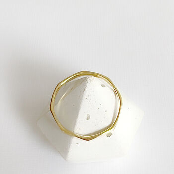 Faceted 18ct Gold Vermeil Plated Stacking Ring, 4 of 7