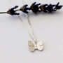 Butterfly Necklace In Sterling Silver, thumbnail 4 of 12