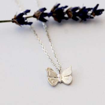 Butterfly Necklace In Sterling Silver, 4 of 12