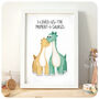 Dinosaur A4 Print Birthday Gift Wife Husband Partner, thumbnail 1 of 2