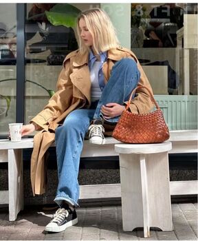 Weaving Leather Shoulder Bag, 7 of 12