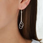 Sterling Silver Dangly Elegant Cascade Earrings, thumbnail 1 of 3