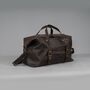 Large Genuine Leather Holdall Tan Brown, thumbnail 8 of 12