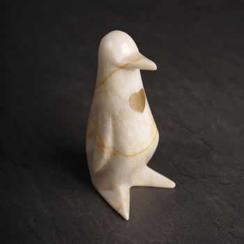 Marble Penguin With Engraved Heart, 4 of 4