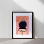 Messy Hair Don't Care Illustrated Art Print, thumbnail 3 of 5