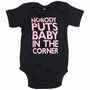 Nobody Puts Baby In The Corner Slogan Baby Grow, thumbnail 1 of 2