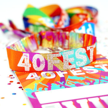 40 Fest 40th Birthday Party Festival Wristbands, 2 of 12