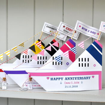 Personalised Anniversary Cruise Ship Card, 3 of 12