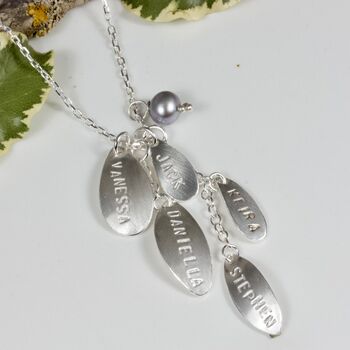 Handmade Silver Family Name Necklace, 2 of 7