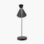 Black And Brushed Silver Metal Table Lamp, thumbnail 4 of 8