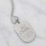 Personalised No.One Daddy Steel Dog Tag Gift, thumbnail 1 of 8