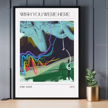 Music Poster Pink Floyd Inspired Abstract Art Print, 2 of 4