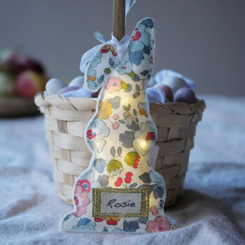 Personalised Liberty Print Bunny Decoration, 3 of 7