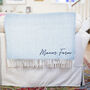 Personalised Wool Throw With Address, thumbnail 3 of 7