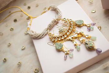 Amara Kundan Jewellery Set, 8 of 8