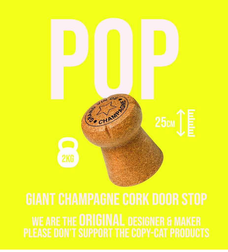 Giant Champagne Cork Door Stop, 1 of 4