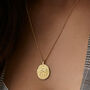 Athena Coin Necklace In 18ct Gold Vermeil Or Silver, thumbnail 2 of 5
