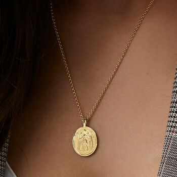 Athena Coin Necklace In 18ct Gold Vermeil Or Silver, 2 of 5