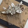 The Flora Comb Leaves Flowers Organic Bridal Bridesmaid Comb, thumbnail 12 of 12