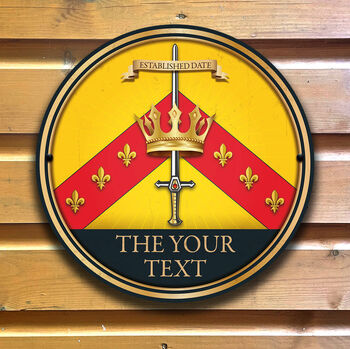 Three Crowns Personalised Home Pub Sign Man Cave Sign, 8 of 10