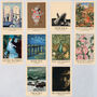 Book Cover Literary Art Postcard Set, thumbnail 1 of 2