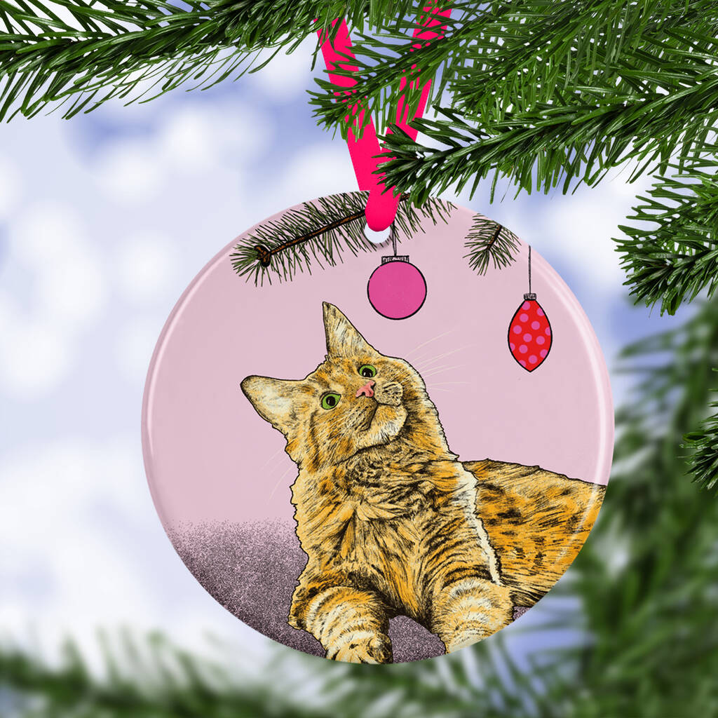 ginger cat christmas bauble