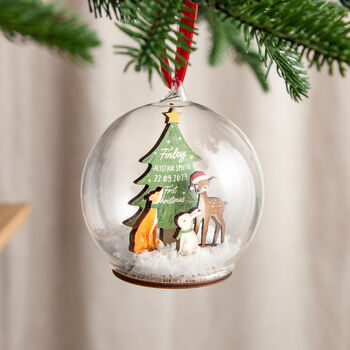 Woodland Animals Baby Details Bauble, 2 of 6
