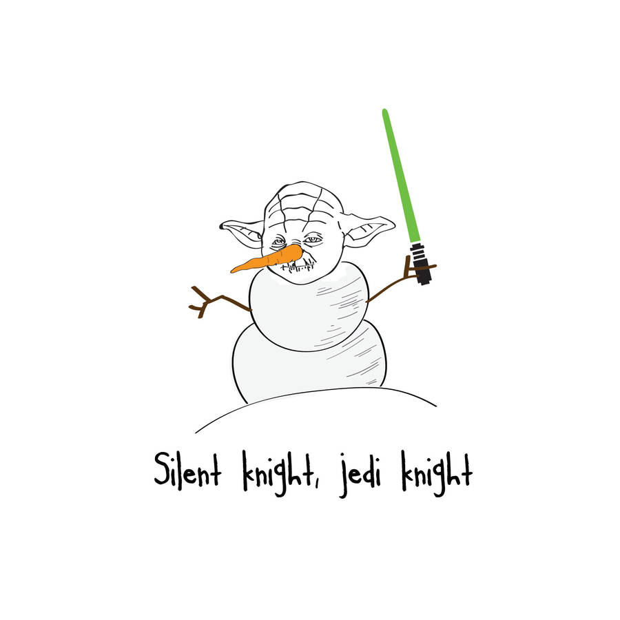 'silent knight, jedi knight' star wars christmas card by a 