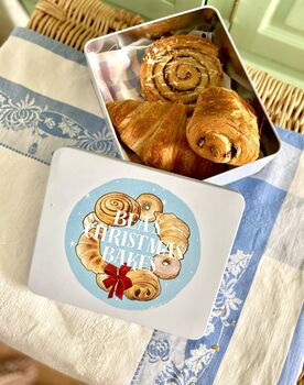 Personalised Pastry Wreath Biscuit Tin, 7 of 8