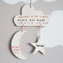 Personalised Welcome To The World Hanging Decoration, thumbnail 2 of 2