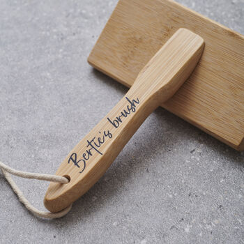 Bamboo Dog Grooming Brushes Personalisation Available, 4 of 12