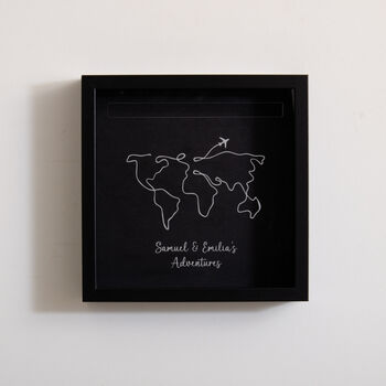 Personalised World Map Memory Frame, 5 of 7