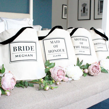 Personalised 'Bride' Wedding Tote Bag, 4 of 6