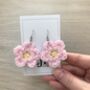 Crochet Daisy Flower Earrings, thumbnail 9 of 11