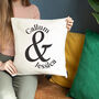 Personalised Ampersand Cushion Gift For Couple, thumbnail 1 of 2