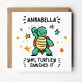 Turtley Smashed It Personalised Congratulations Card, thumbnail 1 of 4