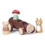 Wooden Log Toy Car With Figures, thumbnail 1 of 2