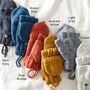 Fair Trade Knit Wool Lined Mitten Fingerless Gloves, thumbnail 10 of 11