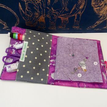 Personalised Dotty Flowers Needle And Sewing Case, 2 of 10