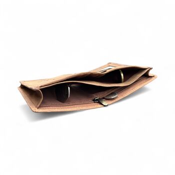 Tan Hunter Leather Wallet Personalised Zipper Gift For Him, 4 of 8