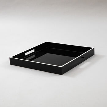 Handcrafted Lacquered Square Serving Trays, 7 of 10