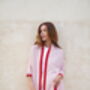 Pink Red Accent 100% Cashmere Travel Wrap Pashmina Shawl Gift Boxed, thumbnail 6 of 6