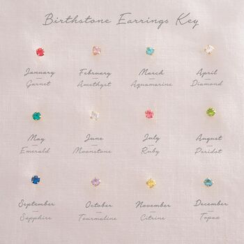 Sterling Silver Personalised Birthstone Earrings, 5 of 12