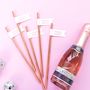 Rose Gold Party Straws With Flags, thumbnail 6 of 6